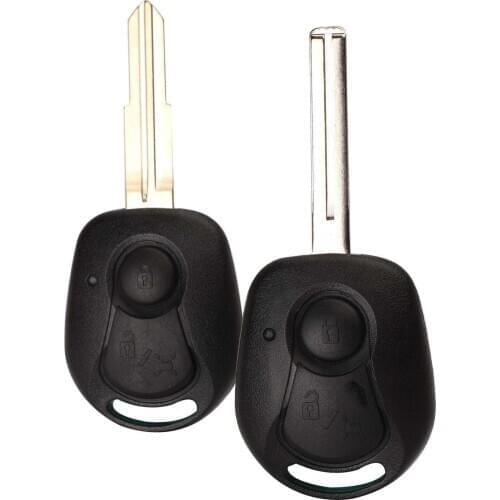 Kutery 10pcs/lot 2 Buttons Replacement Remote Car Key Shell Case For Ssangyong Actyon Kyron Rexton Uncut Blade Key Fob Cover