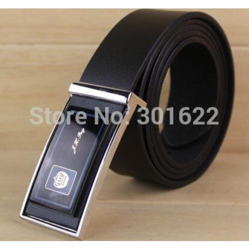 Classics Pin buckle Leather Men Belt high quality black
