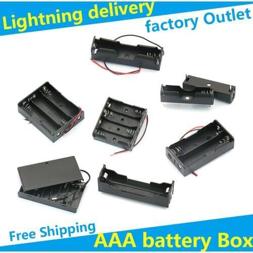 AAA Battery Storage Box AAA batteries Packs Case DIY Battery Holders Cell Box AA Batteries Holder with Switch and Cover 1-8x