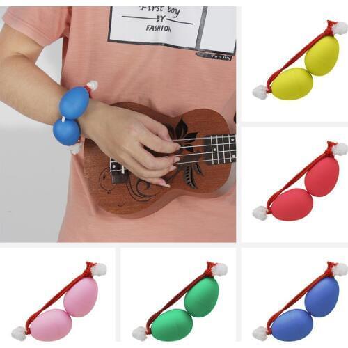 Colorful Rhythm Shakers Percussion Kids Instrument African Drum Wrist Sand Egg Ukulele Dedicated Accompaniment Shakers Sand Egg