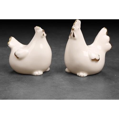 Minimalis Ceramic The hen chicks abstract Decoration Crafts animal crafts ceramic rooster figurines Sculpture ornament