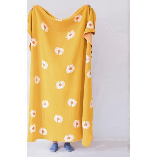Fashion Flower Knitted Cotton Blanket Living Room Sofas Throws Decor Bedspread Yellow Summer Woman Throw Blankets On the Bed