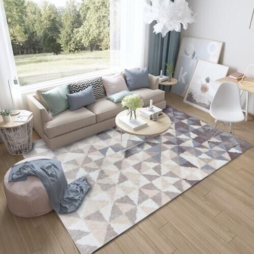 Fashion Nordic geometric carpet blue grey rugs livingroom bedroom hallway kids room carpet bathroom tapete floor mat customized