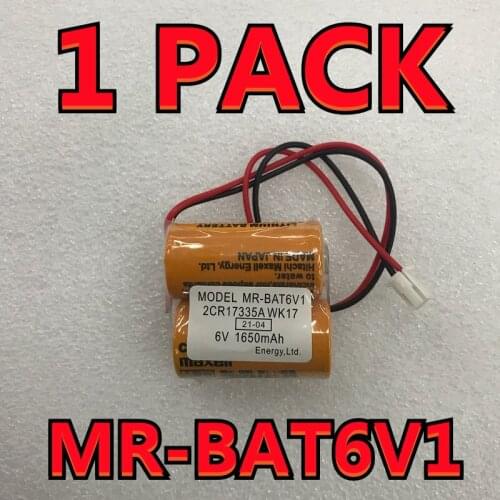 NEW DATE) 1 PACK Original For MAXELL MR-BAT6V1 2CR17335A WK17 6V PLC Lithium Battery With Connectors (Customizable Plug)