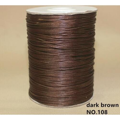 Wholesale 1mm leather round wax thread wax rope braided rope korean wax thread 160m long