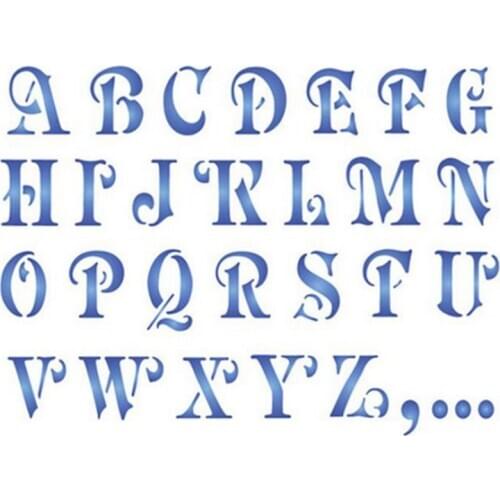 A-Z Alphabets Letters Plastic Stencil for Scrapbooking Decor Embossing DIY Card Making Craft Drawing Template 6x8 inch New 2019