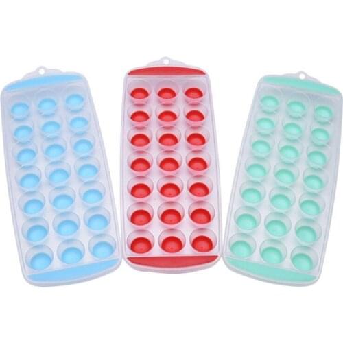 Ice Tray Plastic Silicone Top Mould 21 Jelly Maker High Quality Ice Tray Food Safe Bar Accessiories Kitchen Tools