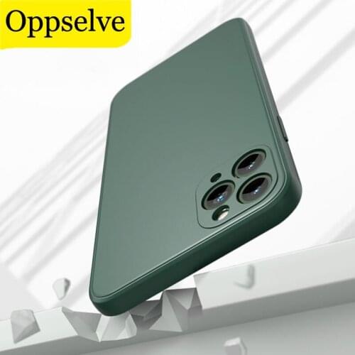 Luxury Square Liquid Silicone Phone Case For iPhone 11 Pro Max 12 Mini XS SE X XR 7 8 6 6S Plus Original Solid Color Soft Cover