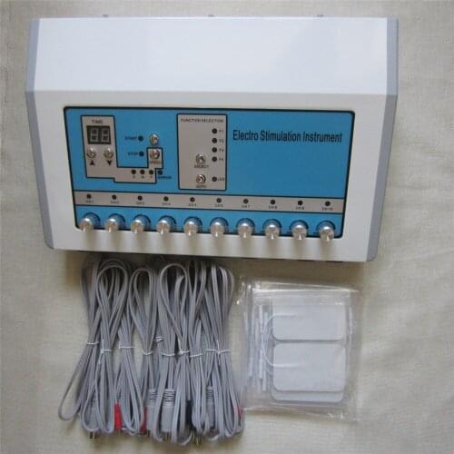 Russian Wave Micro Electrode Muscle Stimulation Body Massage Machine with Self-stick Pads