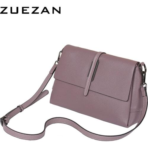 3 Compartments, Girl Flap Bag,100% Natural Cowhide,Women GENUINE LEATHER Shoulder bag,Fashion Female Crossbody bag T052
