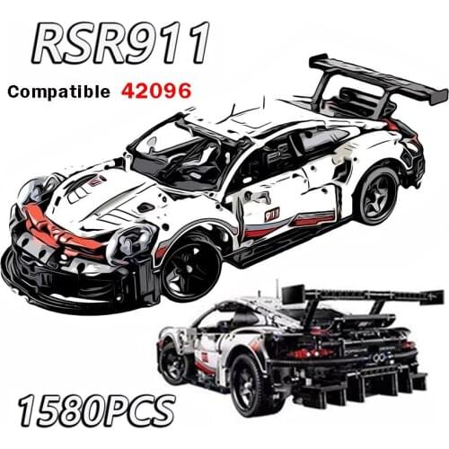 Compatible 42096 RSR High-Tech Car Building Blocks 20097 Sport Racing Vehicle Bricks Assemble Toys For Boysfriend Birthday Gifts