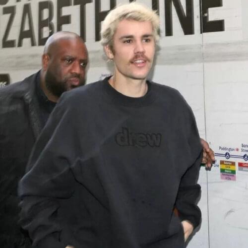 DREW Sweater Hoodie Long Sleeve Cotton Men O-neck Male Womens tshirt High Quality Tops HOUSE JUSTIN Brand Smiley