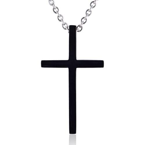 Unisex Cross Necklace for Men 3 Size Pendant 2021 Trend Party Necklace Women Cross Punk Jewelry Gift