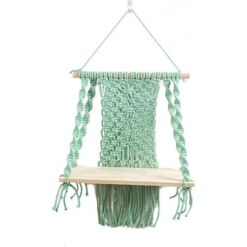 G2AA Macrame Swing Rope Hanging Ornament DIY Rope Handmade Woven Wall Decor Baby Girls Room Decor Home Nursery Decor