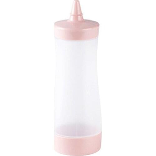 WSFS Hot Squeeze Bottle Kitchen Accessories Gravy Boat Plastic Sauce Vinegar Oil Ketchup Gravy Cruet Condiment Dispenser Pink