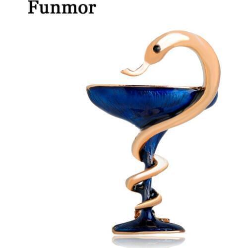 FUNMOR Enamel Cup Style Brooch Coffee Red Wine Cup Shape Brooches For Women Men Banquet Jewelry Restaurant Cafe Waiter Badges