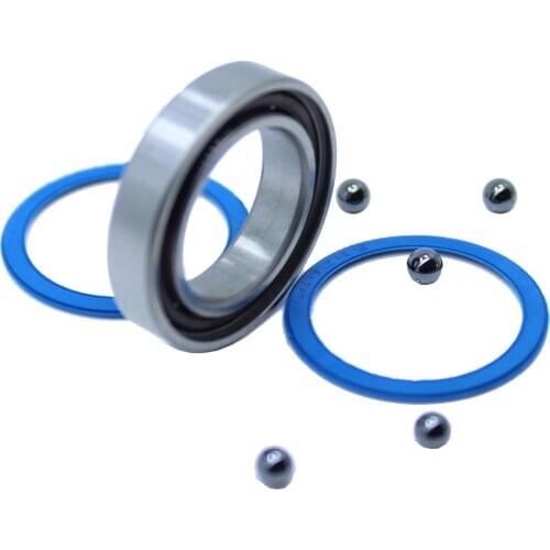 6801-2RS Hybrid Ceramic Bearing 12x21x5 mm ABEC-1 ( 1 PC ) Bicycle Bottom Brackets & Spares 6801RS Si3N4 Ball Bearings 6801 2RS