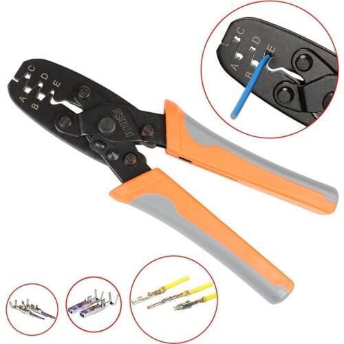 IWS-1424A IWS-1424B Wire Clamp Open Barrel Terminal Crimper Pliers Tool for Molex Style DELPHI AMP TYCO Terminals 24-14 AWG