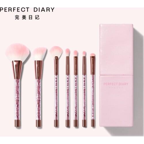 PERFECT DIARY Pink Night Star Makeup Brush with Complete Functions Soft Skin-Friendly
