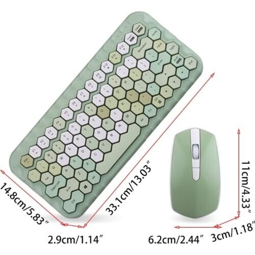 SeenDa2.4G Wireless Keyboard Mouse Set Pink Girl Color Wireless Keyboard Comb / Jones