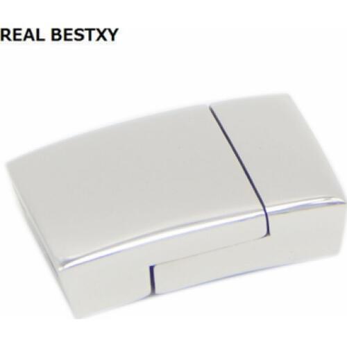 REAL BESTXY 10pcs/lot low price wide magnet Jewellery clasp for classic leather bracelets components supplying