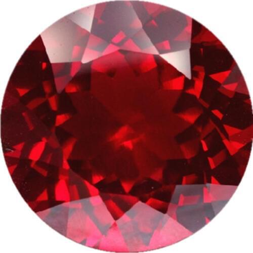 New arrival round shape red synthetic corundum stone dignity deep red rose stones faceted stone beads for jewelry making diy