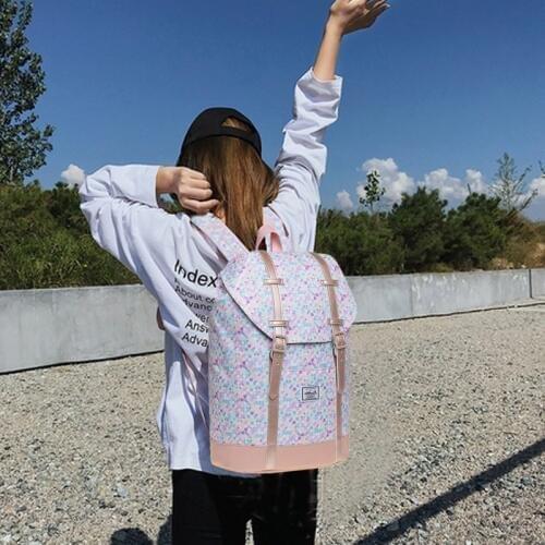 KAUKKO Female Backpack Fashion Women Girl Students for Teenagers Girls Big Cute Laptop Backpack Patchwork Korean