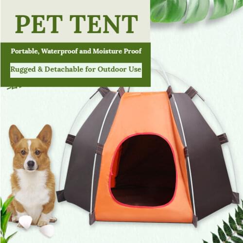 Foldable Pet Tent Waterproof Dog House Portable Outdoor Dog Cat Camping Pop up Bag For Small And Middle Dog Cat
