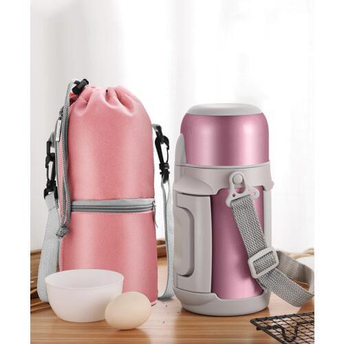 1pc 1000ml Outdoor Kettle Female Thermos Baby Large Thermos Portable Pot Water Bottle Insulated Water Bottle