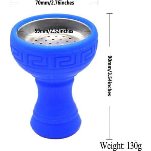 1pcs Shisha Hookah Bowl Refractory Tobacco Silicone Bowls Sheesha Chicha Cigarette Accessories Carbon Barrier Pipe Narguile