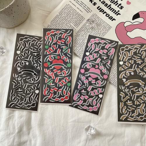 1Pc Ins Retro Cool Ribbon Stickers DIY Scrapbook Happy Planner Diary Photo Album Stationery Hand Account Decoration Stickers