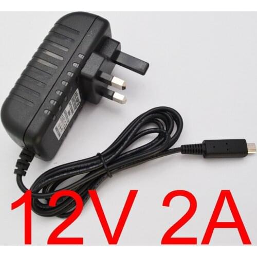 1pcs New AC Converter Adapter DC 12V 2A 2000mA 24W Power Supply UK Plug Battery Charger For Acer Iconia A510 A700 A701 tablet pc