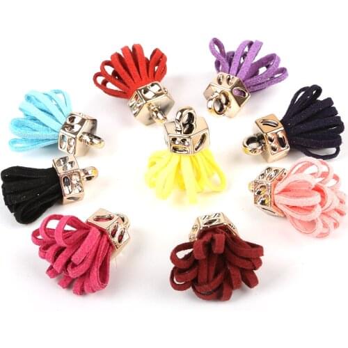 25cm 10pcs Multicolor Tassel Cotton Lovely Cute Shape Tassels For DIY Jewerly Making Handmade Women Pandent Decration