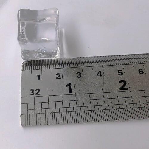 100pcs 20MM Transparent Vase Filler Square Stone Clear Acrylic Block Artificial Ice Cube Bar Accessories