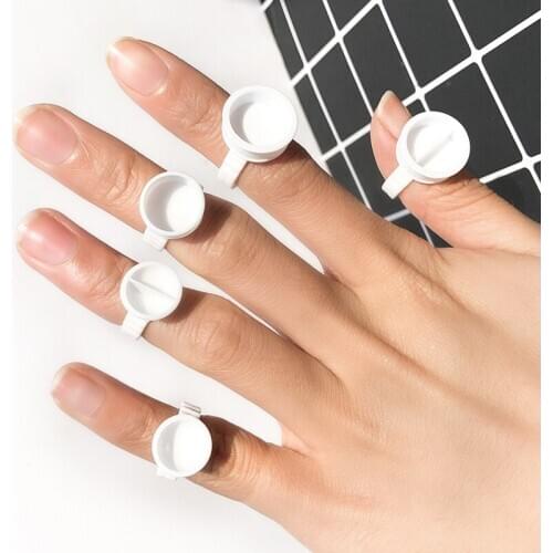 100Pcs Disposable Caps Microblading White Ring Tattoo Ink Cup for Tattoo Needle Supplies Accessorie Makeup Tattoo Tools