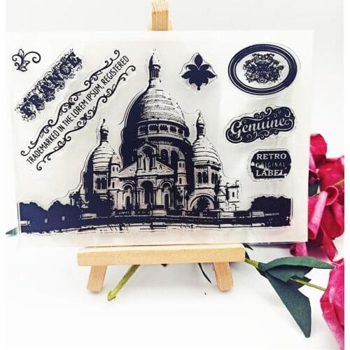 11*16CM Hot selling castle transparent clear stamp / silicone seal roller stamp DIY scrapbook album / card production