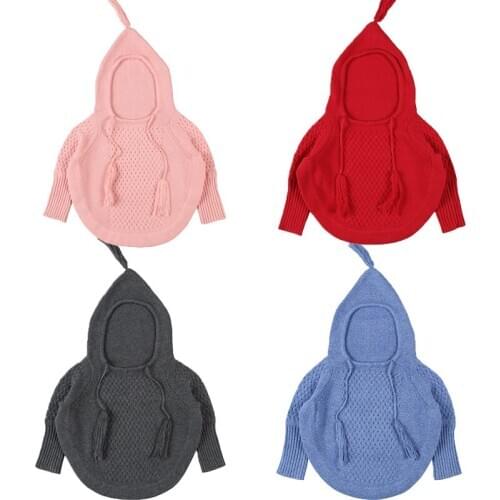 2019 Autumn New Baby Girls Sweaters Cute Hooded Children Pullover Kids Boys Knitted Cloak Cap Sweater BC727