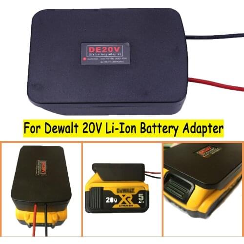 DE20V Battery Adapter For Dewalt 18V/20V Lithium Battery DIY Power Tool Li-Ion Battery Connector to DIY 2 Wiring / Cable Output