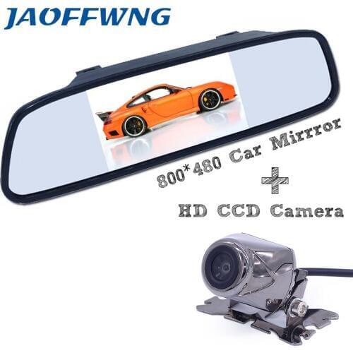 Auto Parking Assistance Night Vision Car CCD Rear View Camera With 4.3 inch Color LCD Car Video Monitor Mirror Camera
