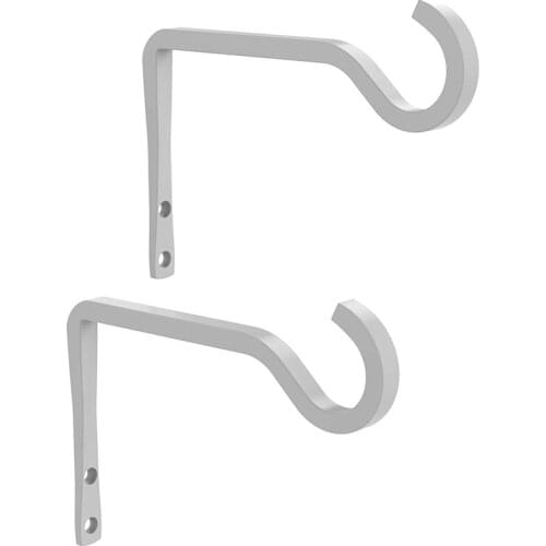 Big deal 6 Inch Metal Wall-Mounted Plant Bracket Cage Wall-Mounted Hook for Outdoor Hanging Plants, Bird Feeder, 2 Pieces (White