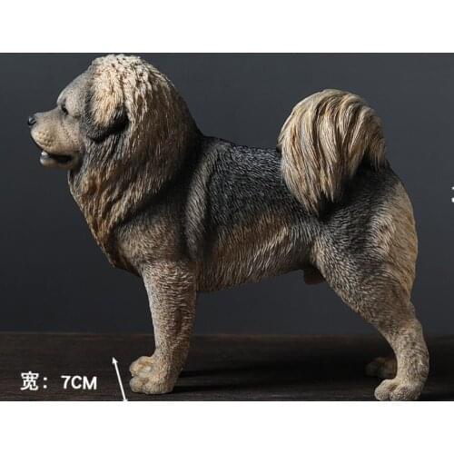 NORDIC STYLE SIMULATION ANIMAL CHOW CHOW STATUE CUTE PUPPY STATUE CREATIVE RESIN HOME DECORATION ACCESSORIES A863
