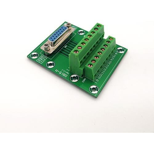 D-SUB DB15 Female Header Breakout Board, Terminal Block, Connector