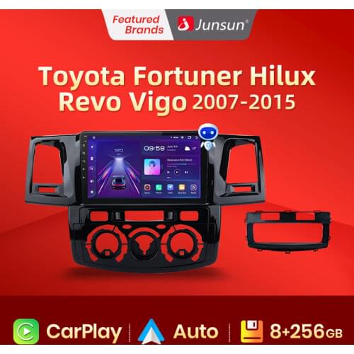 Junsun V1 pro Car Radio with screen Multimedia Video Player For Toyota Fortuner Hilux 2008 - 2014 Android Auto CarPlay 2 din DVD