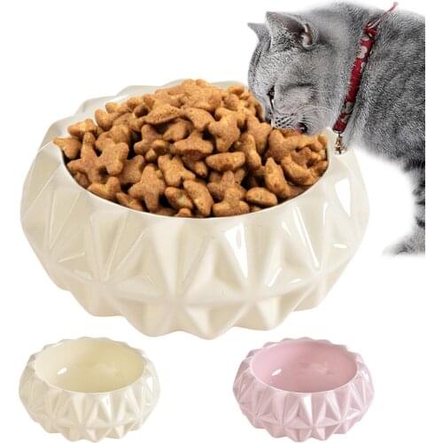 Ceramic Flower Design Pet Bowls Food Water Feeder for Dog Puppy Cats Pets Supplies Feeding Dishes for Cats Dogs