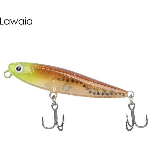 Lawaia Fishing Lure Floating Mini Pencil 60mm/3.1g Word Dog Swimming Micro-object Cockroach Road Lure Carp Fishing Fishing Gears