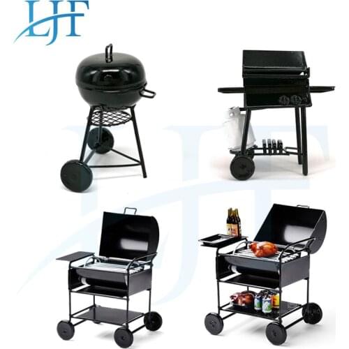 LJF 1 pcs Mini Metal Simulation Barbecue Grills BBQ Oven Model for 1/10 RC Crawler Car Model Decoration DIY parts L355