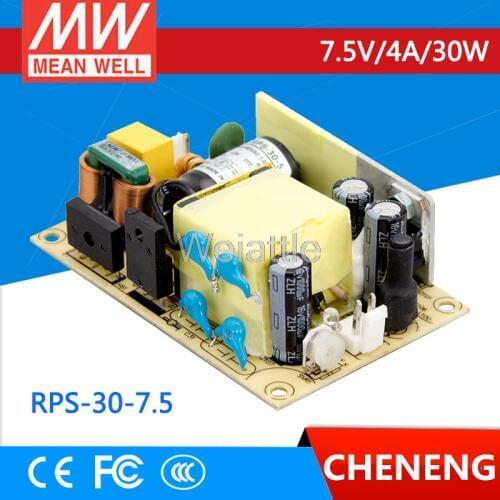 MEAN WELL original RPS-30-7.5 7.5V 4A meanwell RPS-30 7.5V 30W Single Output for Medical Type