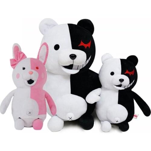 25/35CM Dangan Ronpa Super Danganronpa 2 Monokuma Plush Toy Soft Stuffed Animal Black & White Bear Plush Doll Birthday Gifts
