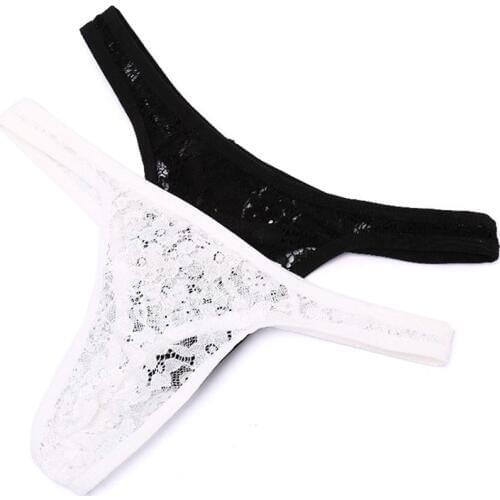 Mens Lace Thong T Transparent Panties Breathable Underwear Pants Mens Taste G-Strings & Thongs Man Briefs