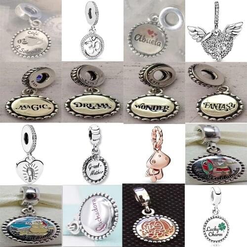 NEW 2019 100% 925 Sterling Silver 30 Years Old Digital Letter Pendant Charm Fit DIY Bracelet Women Original Fashion Jewelry Gift